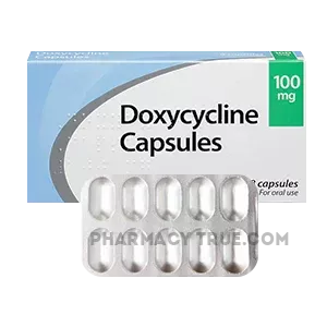 Package of Doxycycline hyclate medication